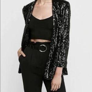 NWT Express sequin blazer Petite medium
